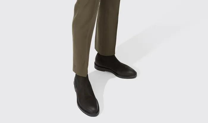 Scarosso Chelsea Boots Men Hunter Black Black Suede