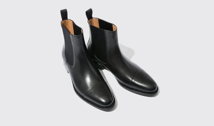 Scarosso Chelsea Boots Men Michelangelo Nero Black Calf