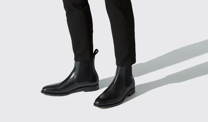 Scarosso Chelsea Boots Men Michelangelo Nero Black Calf