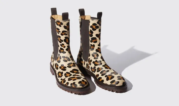 Scarosso Chelsea Boots Men Wooster Leopard Leopard Print 8211 Pony
