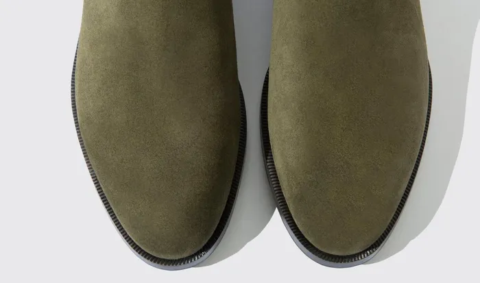Scarosso Chelsea Boots Women Elena Foresta Dark Green 8211 Suede