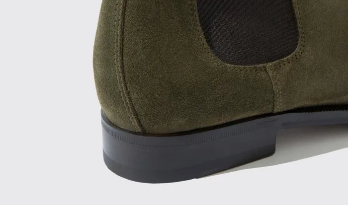Scarosso Chelsea Boots Women Elena Foresta Dark Green 8211 Suede