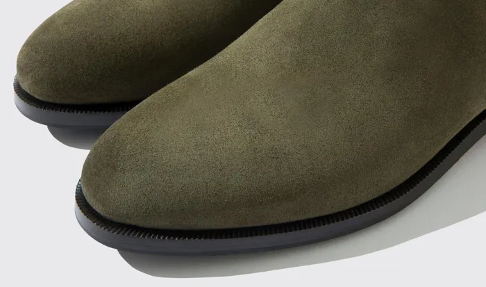 Scarosso Chelsea Boots Women Elena Foresta Dark Green 8211 Suede