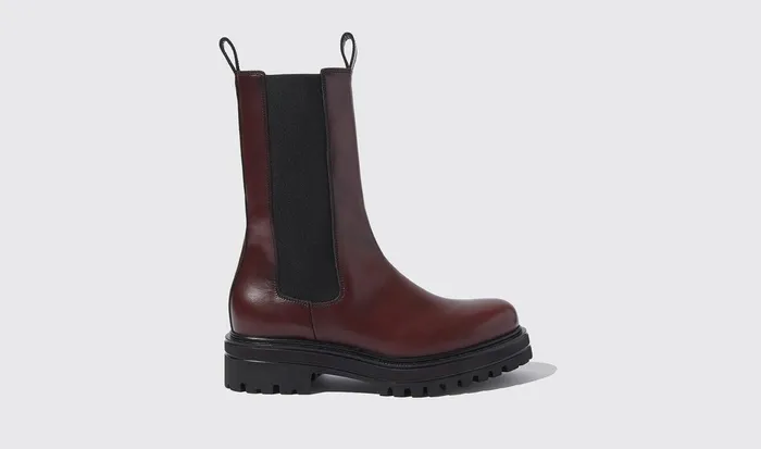 Scarosso Chelsea Boots Women Naomi Burgundy Burgundy 8211 Calf