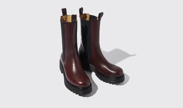Scarosso Chelsea Boots Women Naomi Burgundy Burgundy 8211 Calf