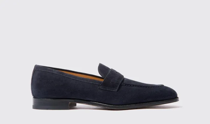 Scarosso Loafers Men Raimondo Abisso Scamosciato Dark Blue Suede