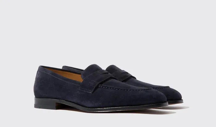 Scarosso Loafers Men Raimondo Abisso Scamosciato Dark Blue Suede