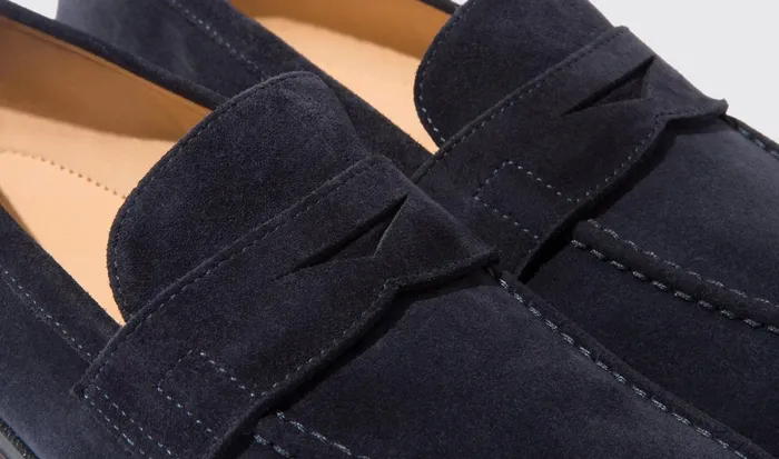 Scarosso Loafers Men Raimondo Abisso Scamosciato Dark Blue Suede