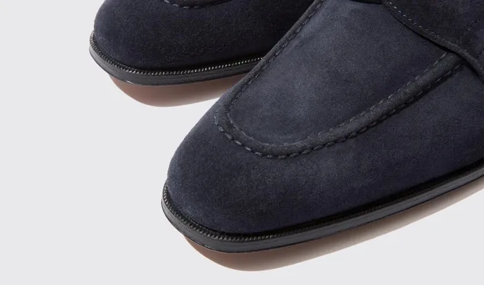 Scarosso Loafers Men Raimondo Abisso Scamosciato Dark Blue Suede