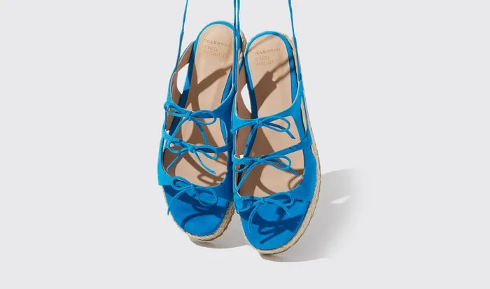 Scarosso Sandals Women Mediterraneo Light Blue 8211 Suede