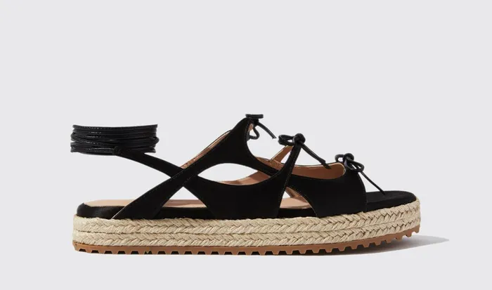 Scarosso Sandals Women Night Black 8211 Silk