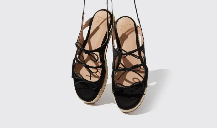 Scarosso Sandals Women Night Black 8211 Silk