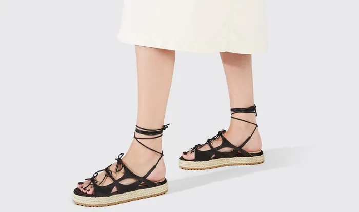 Scarosso Sandals Women Night Black 8211 Silk