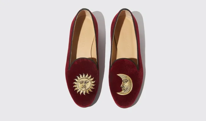 Scarosso Slippers Women Jordan Burgundy Velvet Burgundy 8211 Velvet