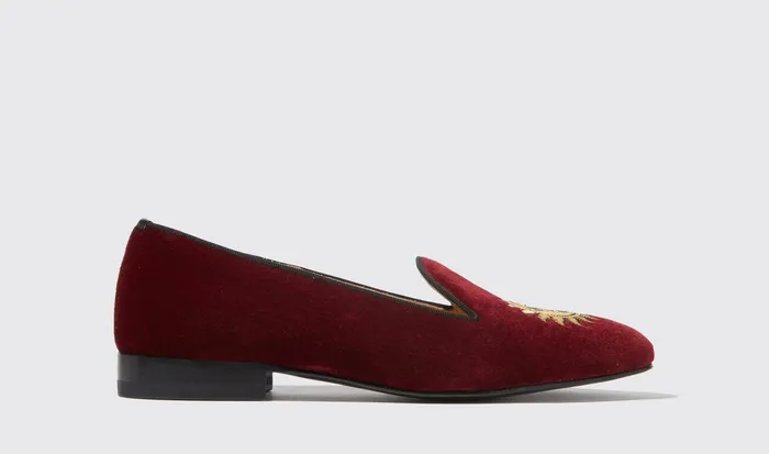 Scarosso Slippers Women Jordan Burgundy Velvet Burgundy 8211 Velvet
