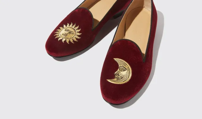 Scarosso Slippers Women Jordan Burgundy Velvet Burgundy 8211 Velvet
