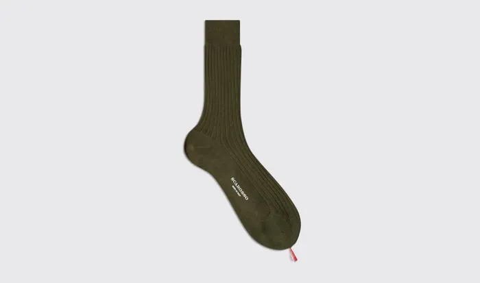 Scarosso Socks Men Green Cotton Calf Socks Green 8211 Cotton