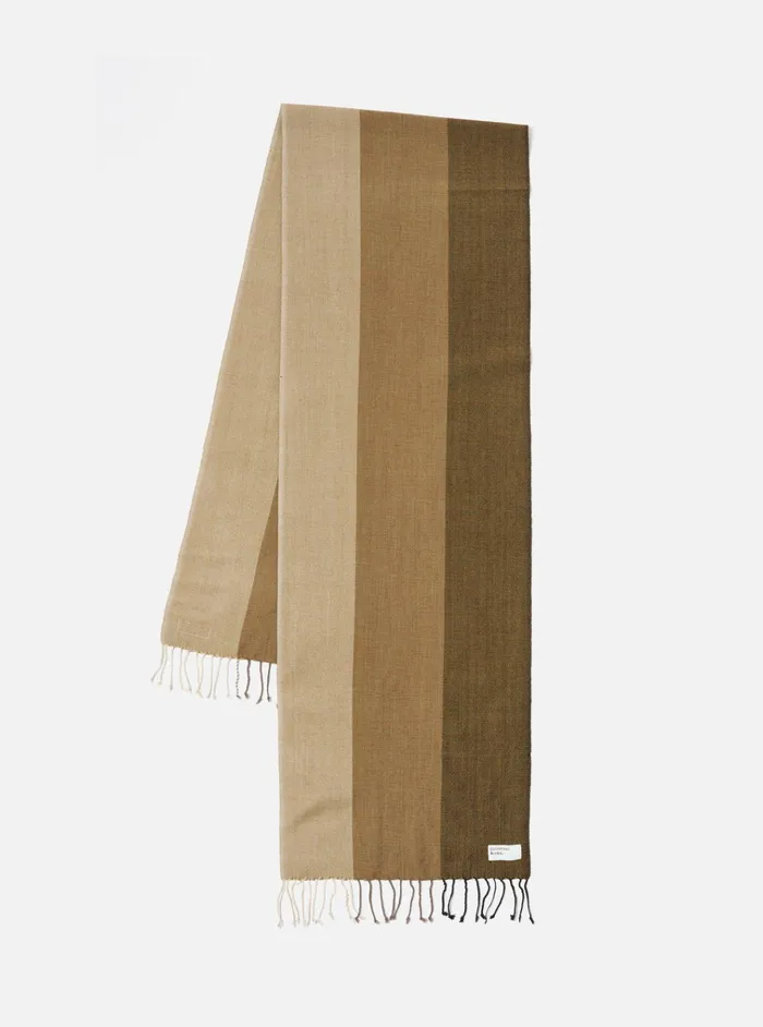 Scarves Men Universal Works Universal Works Wool Scarf In Olive Merino Wool