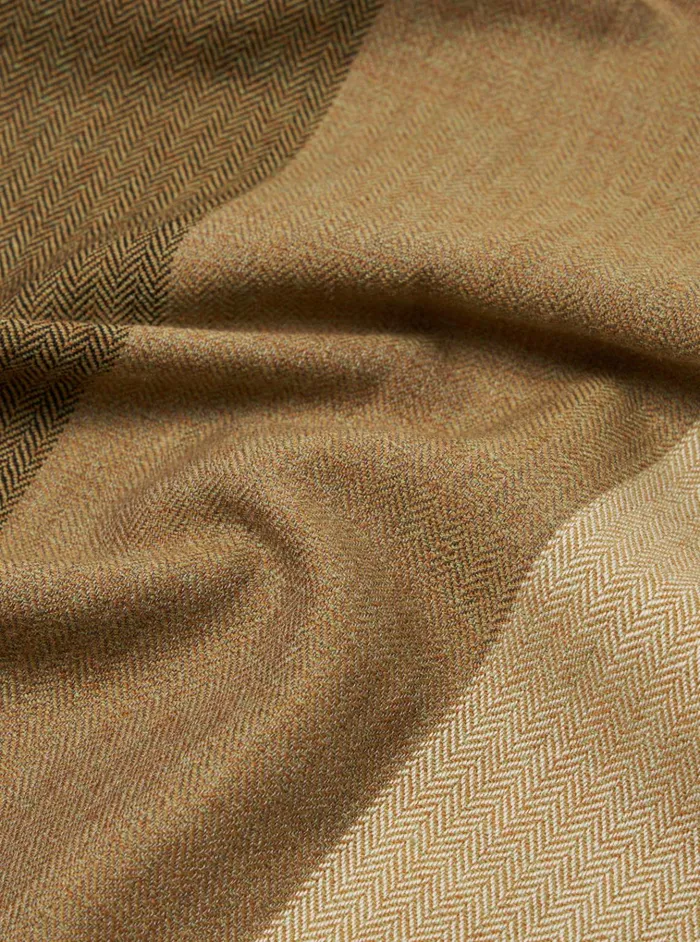 Scarves Men Universal Works Universal Works Wool Scarf In Olive Merino Wool