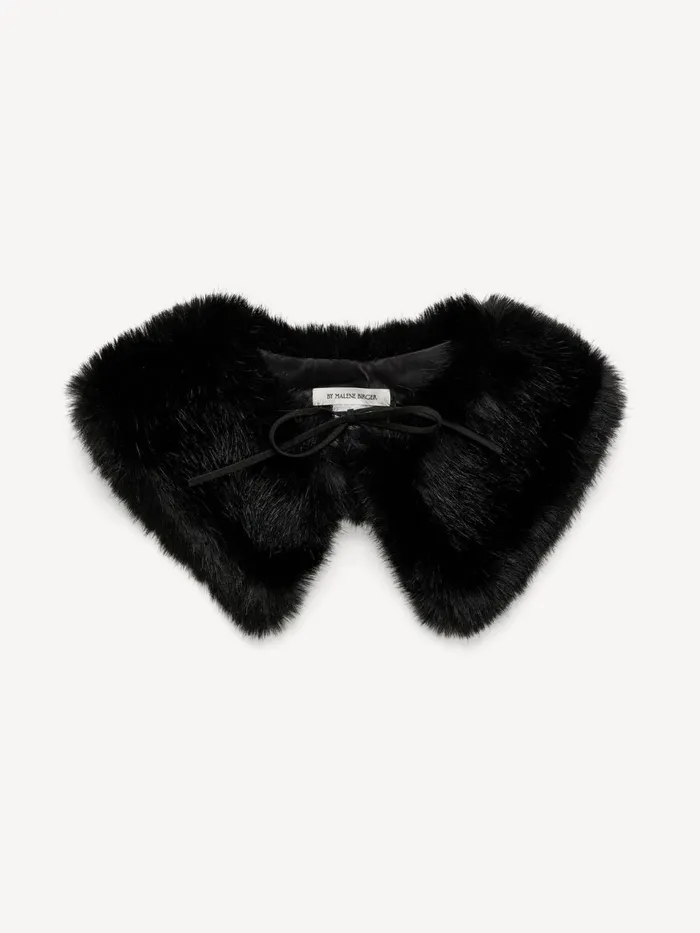 Scarves Women By Malene Birger Cowie Faux Fur Collar Black