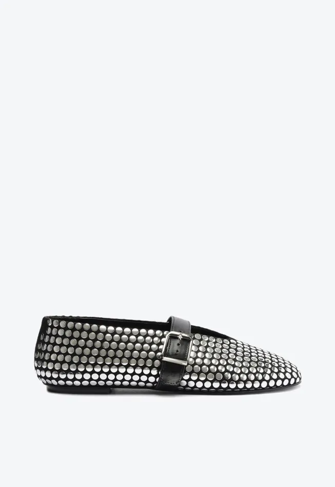 Schutz Shoes Ballerinas Women Eiza Studs Ballet Flat Black