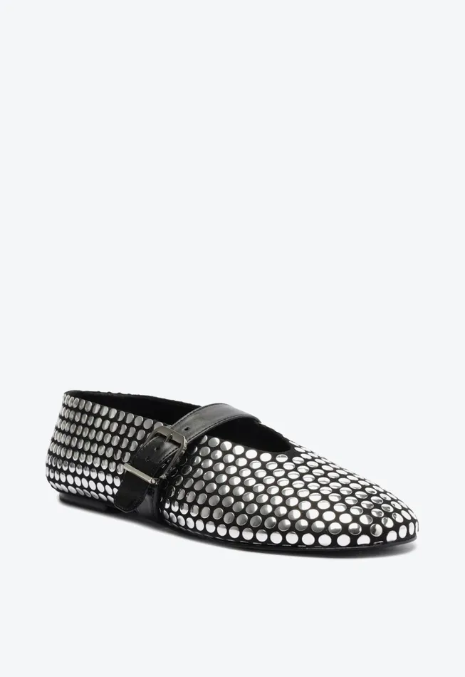 Schutz Shoes Ballerinas Women Eiza Studs Ballet Flat Black