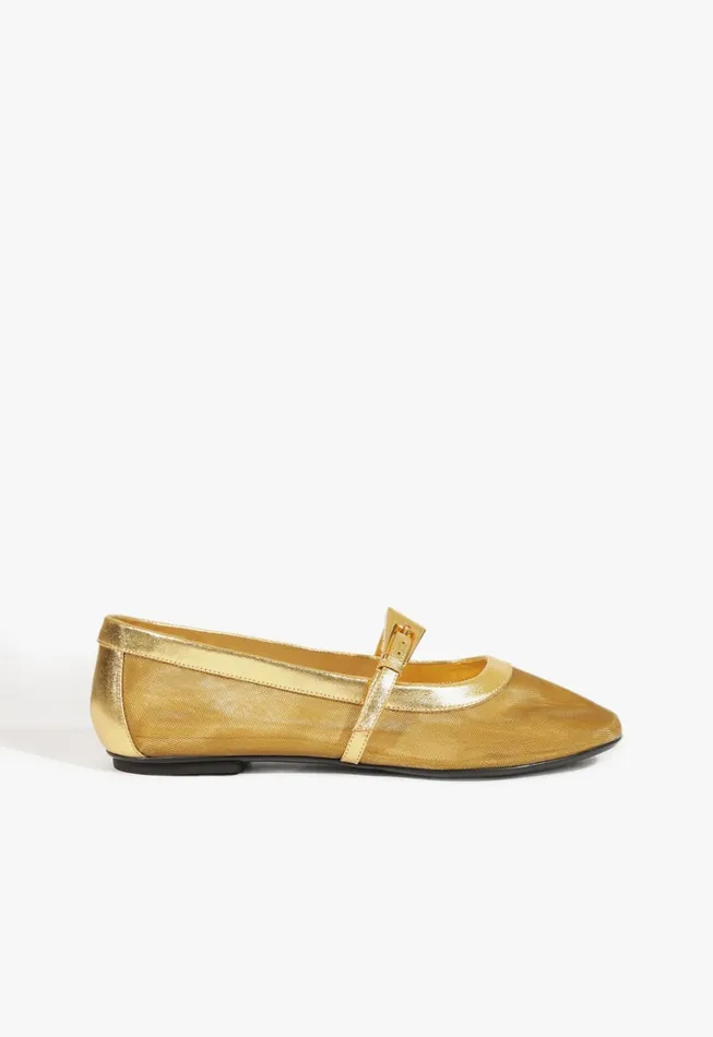 Schutz Shoes Ballerinas Women Sylvie Ballet Flat Gold