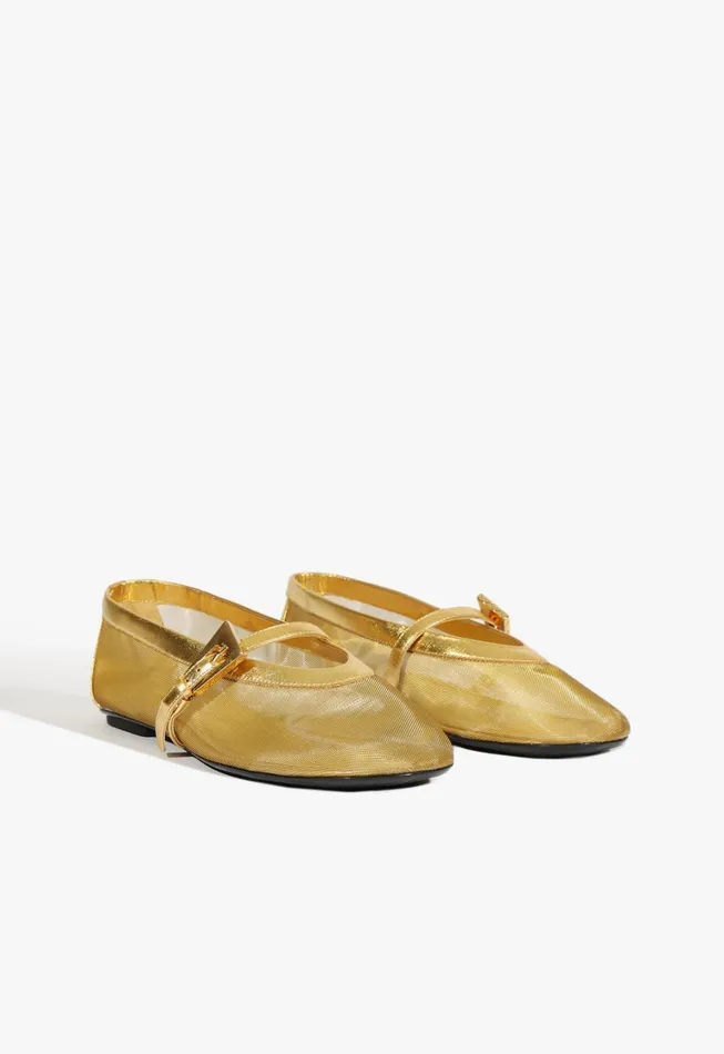 Schutz Shoes Ballerinas Women Sylvie Ballet Flat Gold