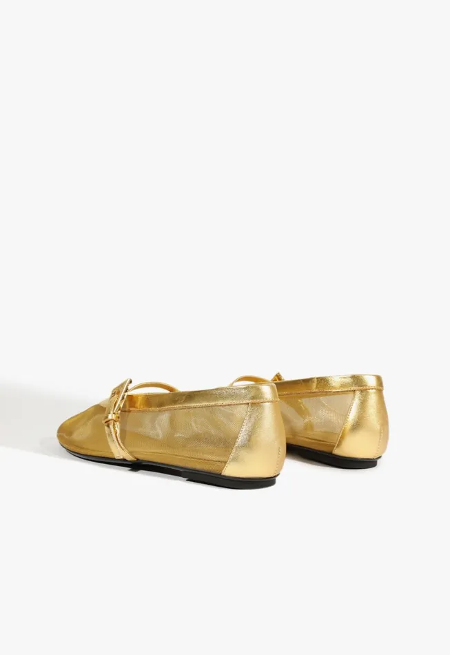 Schutz Shoes Ballerinas Women Sylvie Ballet Flat Gold