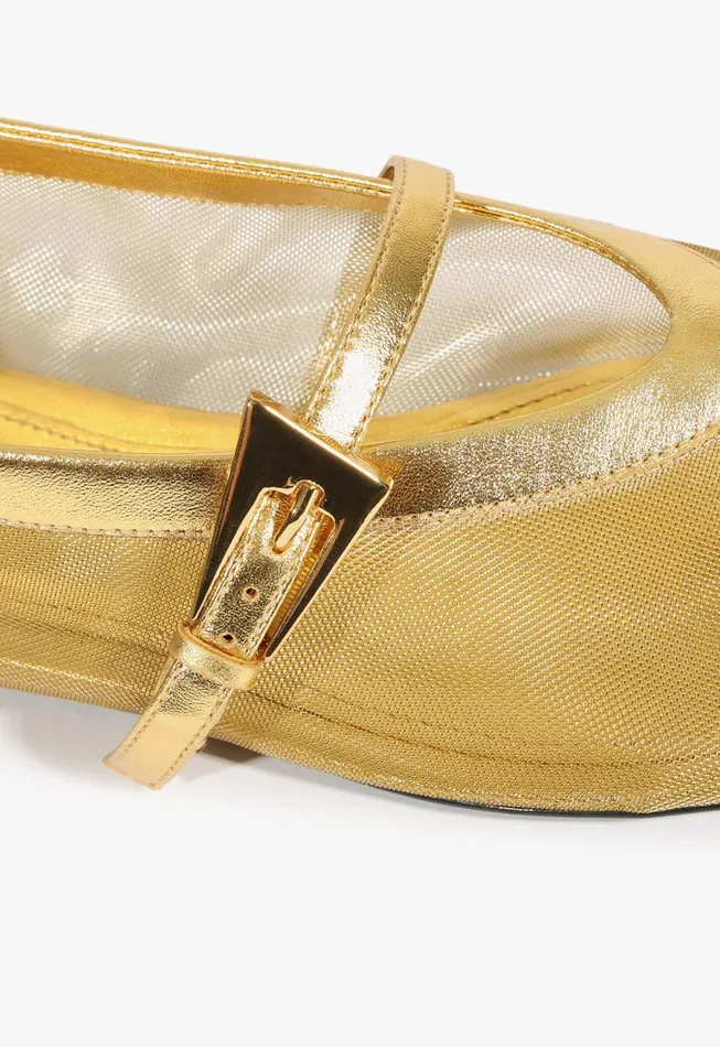 Schutz Shoes Ballerinas Women Sylvie Ballet Flat Gold