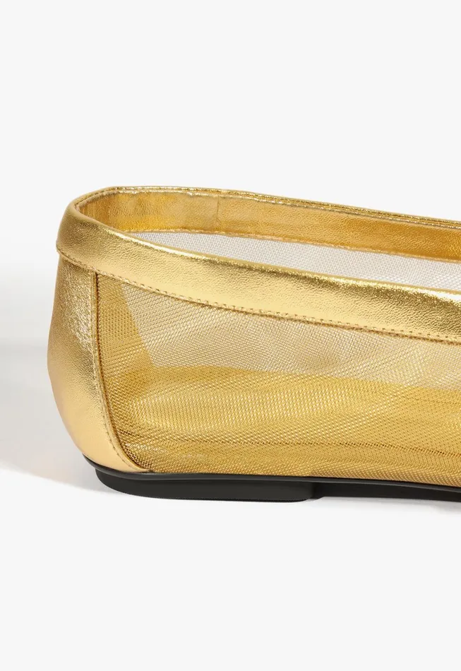 Schutz Shoes Ballerinas Women Sylvie Ballet Flat Gold