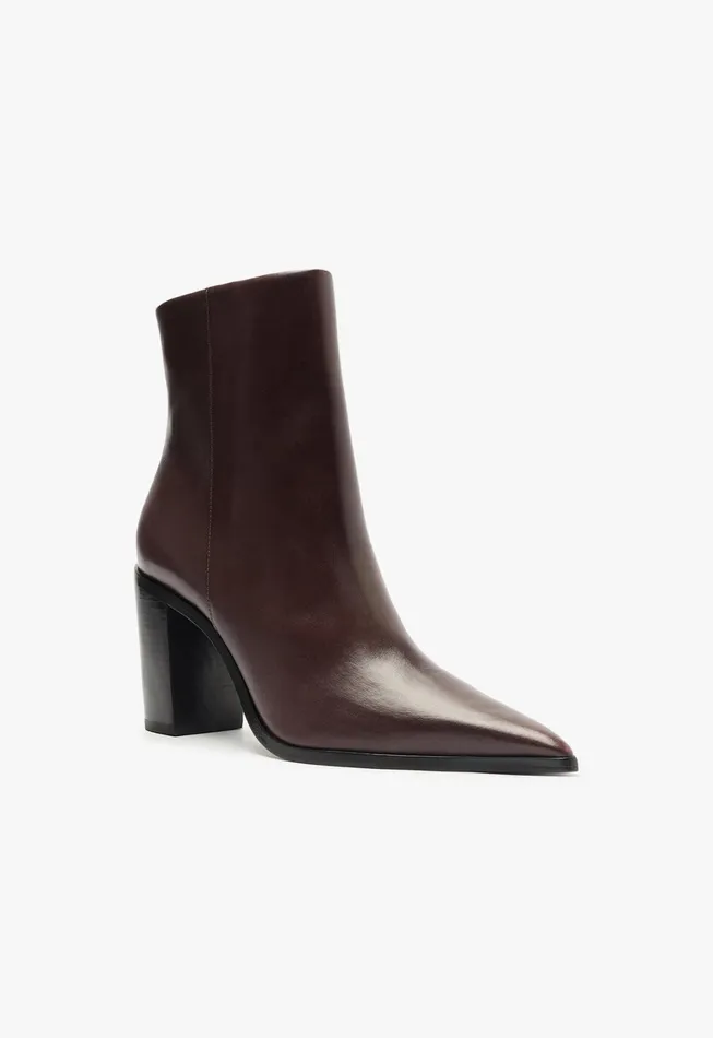 Schutz Shoes Booties Women Mikki Block Bootie Brown