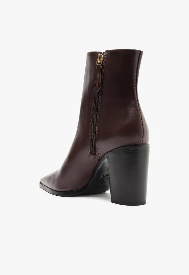 Schutz Shoes Booties Women Mikki Block Bootie Brown