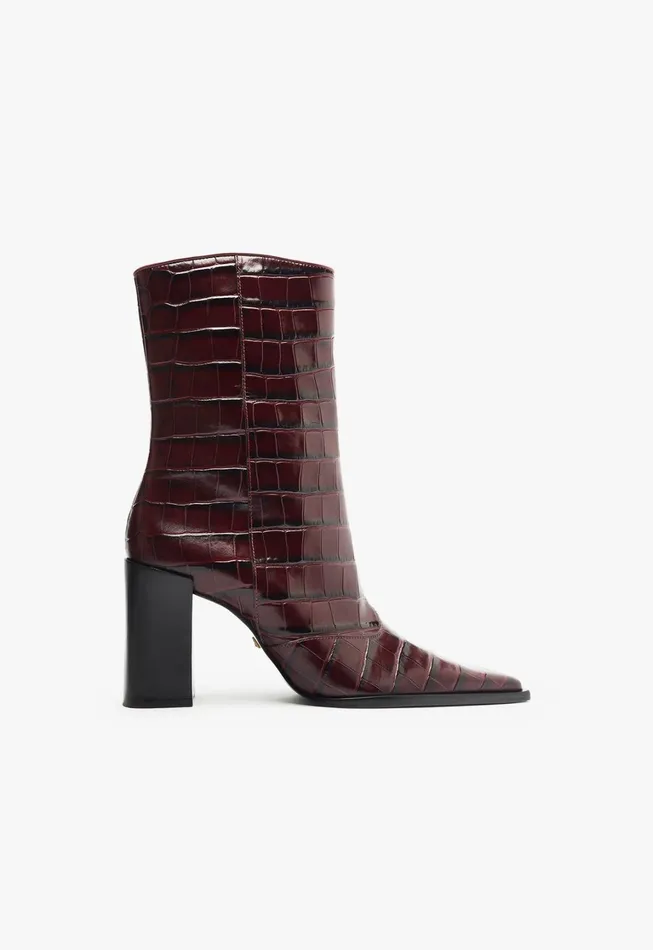 Schutz Shoes Booties Women Raffaela Bootie Cherry Wine