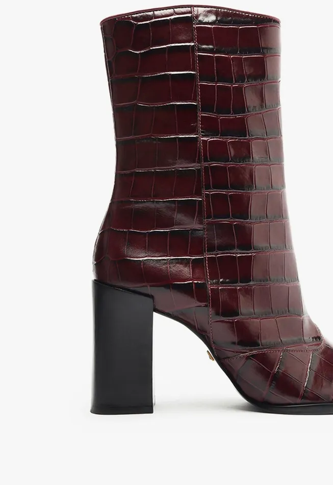 Schutz Shoes Booties Women Raffaela Bootie Cherry Wine Schutz Shoes Booties Women Raffaela Bootie Cherry Wine