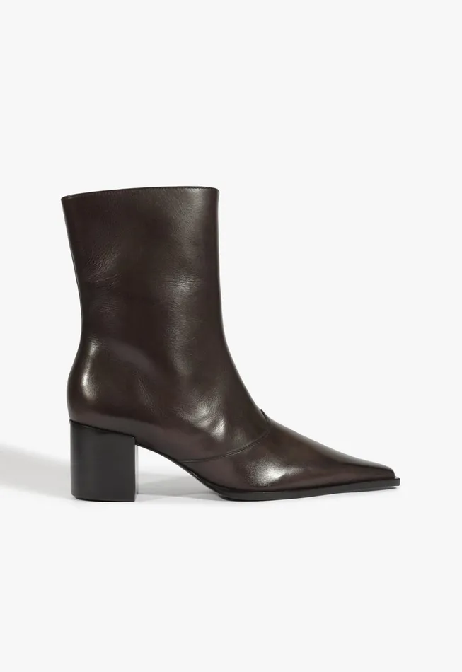 Schutz Shoes Booties Women Raffaela Mid Bootie Dark Brown