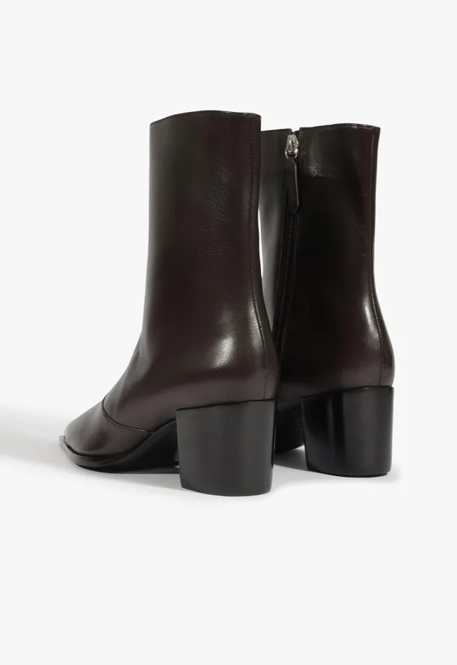 Schutz Shoes Booties Women Raffaela Mid Bootie Dark Brown