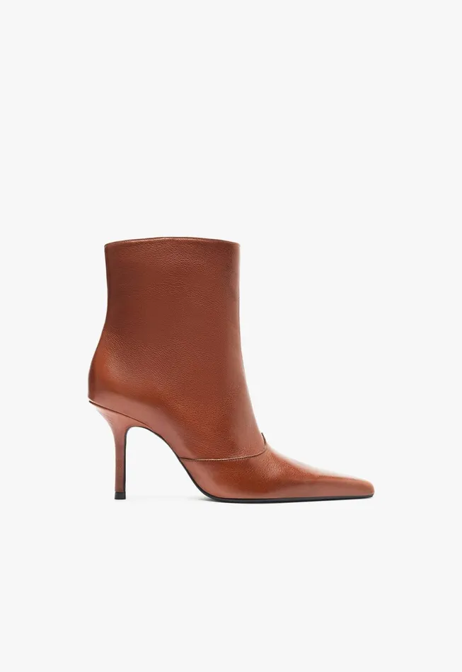 Schutz Shoes Booties Women Raffaela Stiletto Bootie Brown