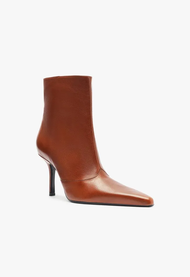 Schutz Shoes Booties Women Raffaela Stiletto Bootie Brown