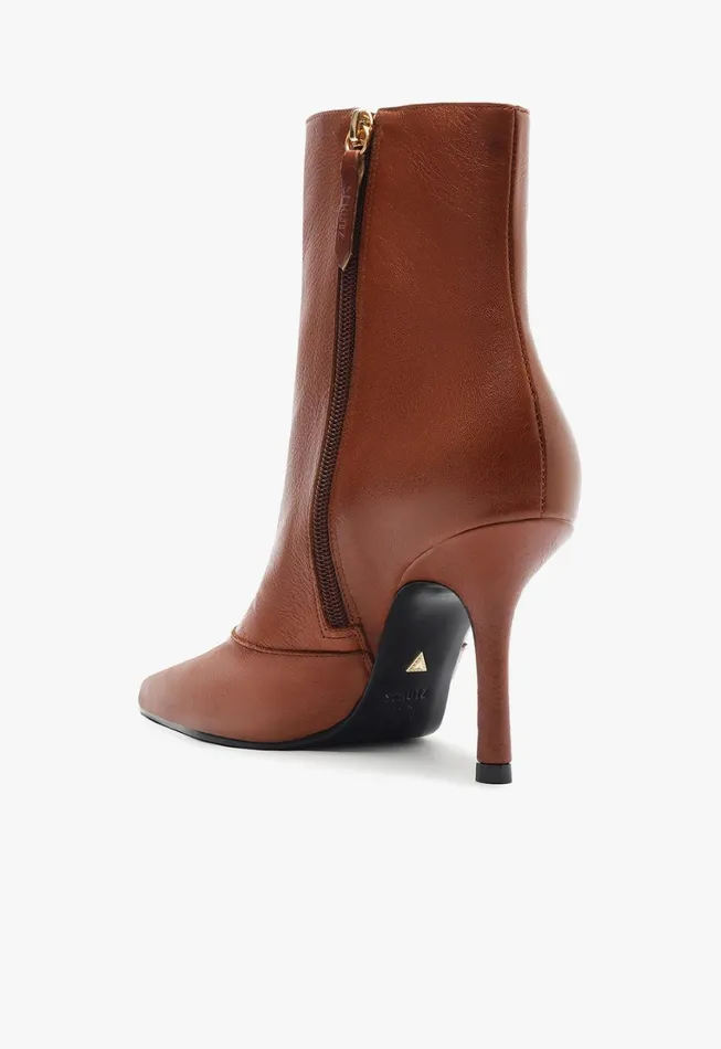 Schutz Shoes Booties Women Raffaela Stiletto Bootie Brown