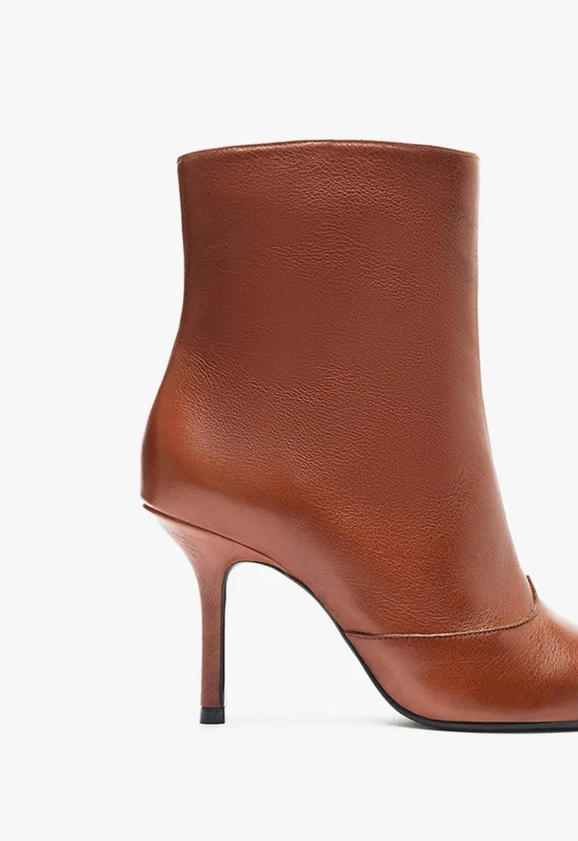 Schutz Shoes Booties Women Raffaela Stiletto Bootie Brown