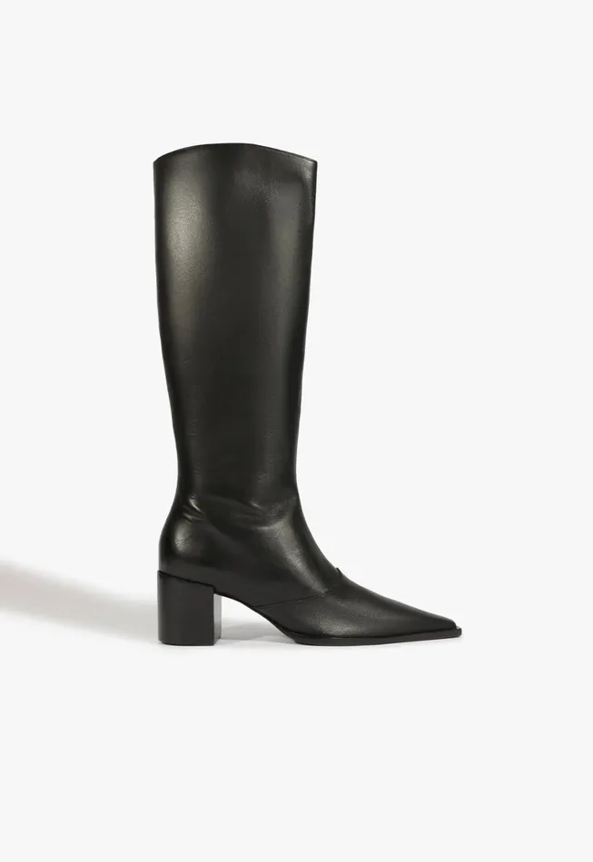 Schutz Shoes Boots Women Raffaela Up Mid Boot Black