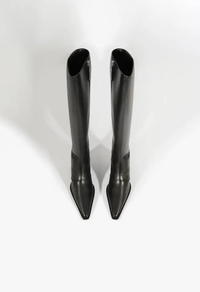 Schutz Shoes Boots Women Raffaela Up Mid Boot Black
