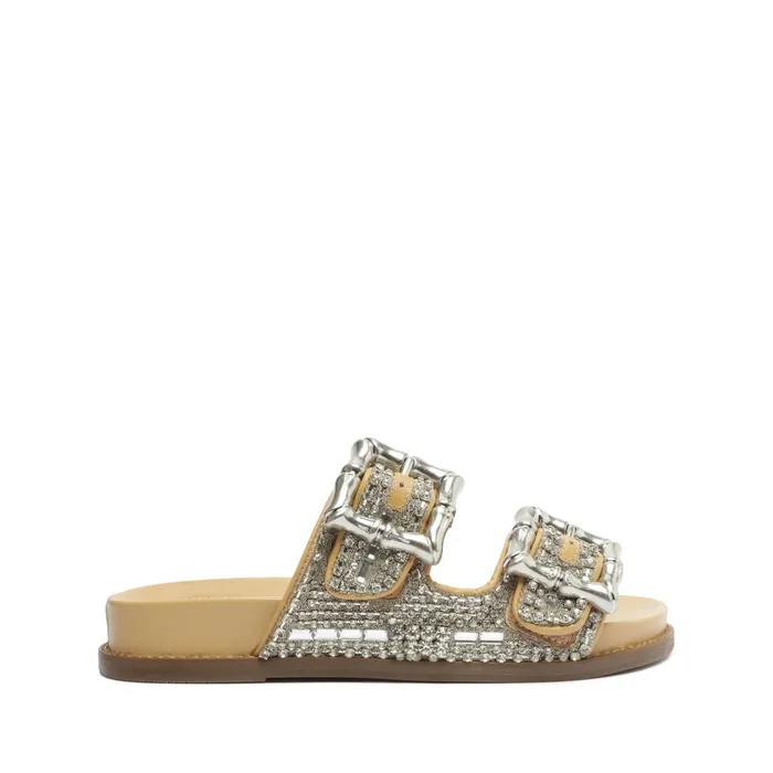 Schutz Shoes Enola Women Enola Shine Sporty Leather Sandal Light Wood
