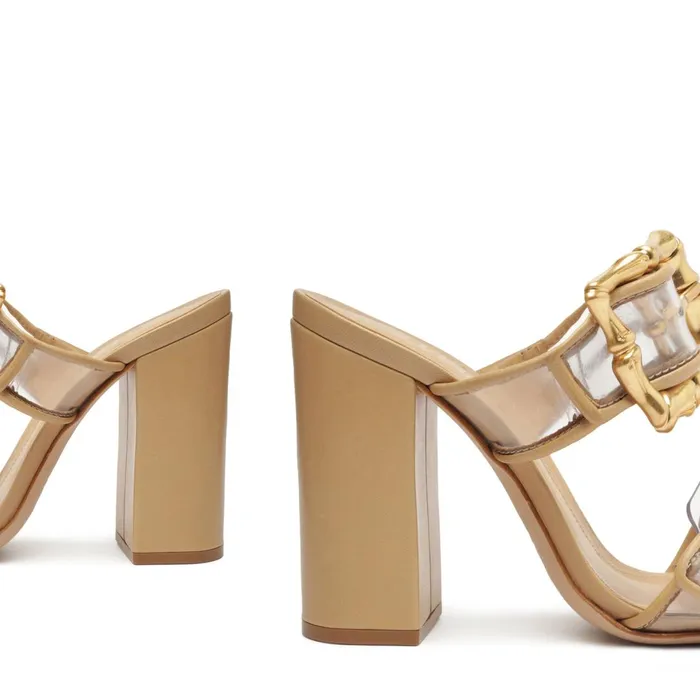 Schutz Shoes Enola Women Enola Vinyl Sandal Light Beige