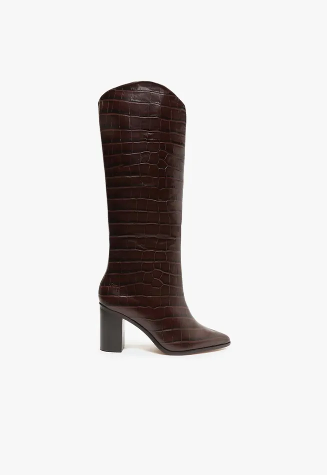 Schutz Shoes Maryana Boots Women Maryana Block Boot Dark Chocolate