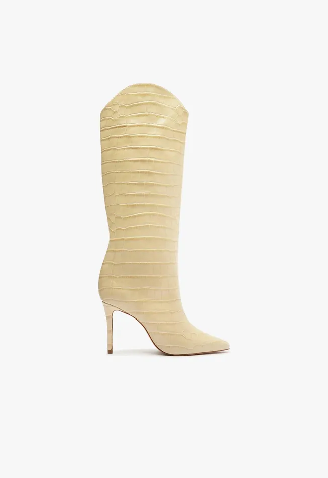 Schutz Shoes Maryana Boots Women Maryana Wide Boot Beige