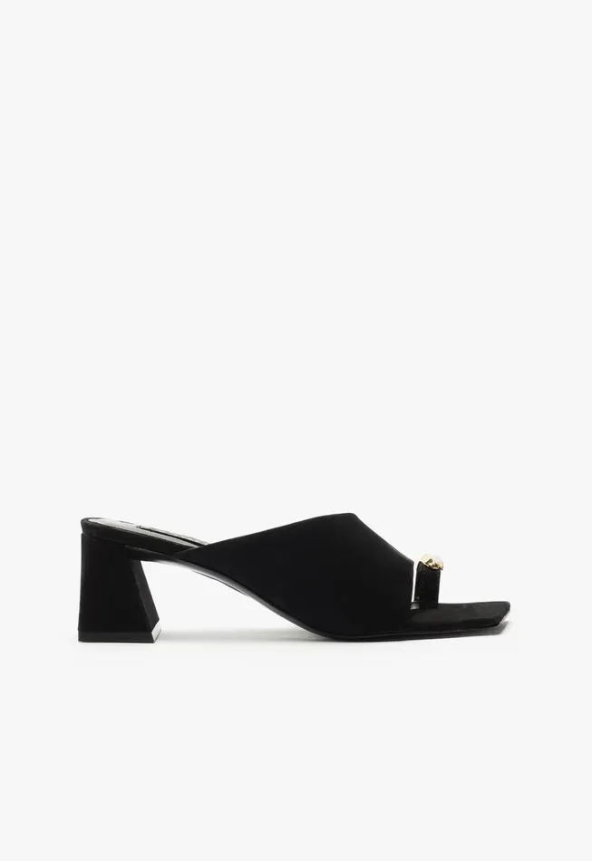Schutz Shoes Mules Women Jodie Mid Sandal Black