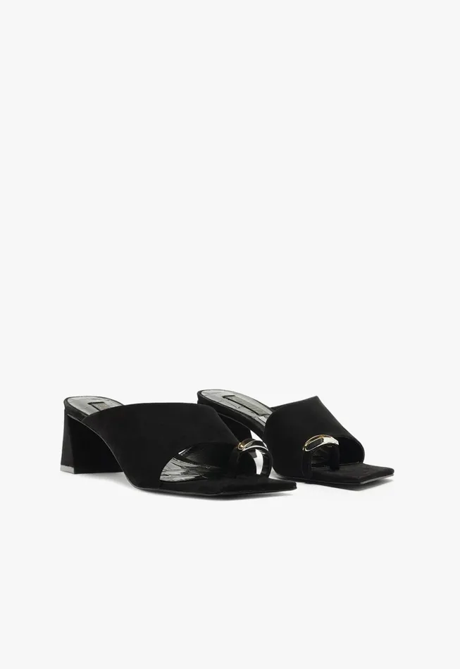 Schutz Shoes Mules Women Jodie Mid Sandal Black