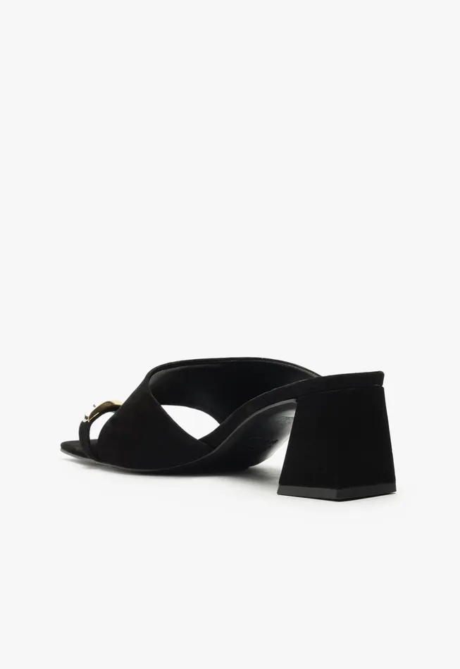 Schutz Shoes Mules Women Jodie Mid Sandal Black